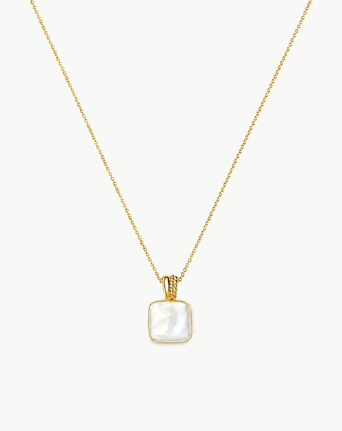 Square Pearl Baya Pendant Necklace